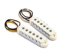 Fender Pure Vintage '65 Jaguar Pickup Set, Vintage White, 2x | Replacement single coil pickups, authentic '65 Jaguar tone, vintage white covers, 2x included, drop-in Jaguar fit