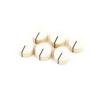 Fender Pure Vintage Cupcake/Radio Amp Knobs with Set Screw Pack of 6 (Cream)