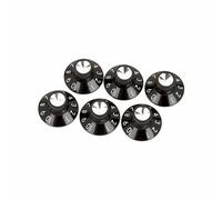 Fender Pure Vintage Skirted Amp Knobs with Set Screw Pack of 6 (Black)