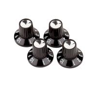 Fender Push On D Shaft Skirted Amplifier Knobs Pack of 4 (Black)