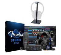 Fender Quantum Creator Bundle Recording Kit with Keepdrum Headphone Tripod