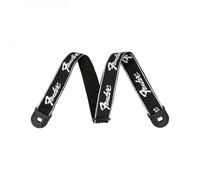 Fender Quick Grip Locking End Strap Black w/ White Running Logo 2"