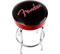 Fender Red Sparkle Logo Barstool, Padded Swivel Guitar Stool, 30 In