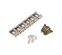 Fender Road Worn Strat Bridge Section Kit, Aged Finish | Vintage-style aged hardware, drop-in Strat bridge replacement, road worn relic finish, fits Road Worn Stratocaster models