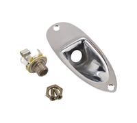Fender Road Worn Stratocaster Jack Plate w/ Mono Output Jack (Aged/Relic Chrome)