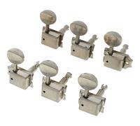 Fender Road Worn® Guitar Tuning Machine Heads, Set of 6, Road Worn Nickel Finish