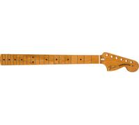 Fender Roasted Maple Vintera Mod '70s Strat Neck, 21 Frets, 9.5" | Roasted maple replacement neck, C shape profile, medium jumbo frets, 9.5" radius, Strat upgrade, vintage 70s tone