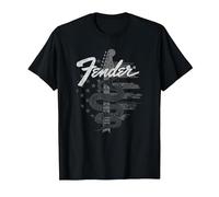 Fender Snake American Flag Guitar Rock T-Shirt, Men, Black, X-Large