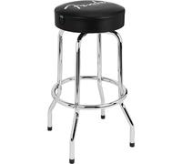 Fender Spaghetti Logo Swivel Barstool with Guitar Picks Pouch Great Gifts for Dad with 1 Year Limited Warranty Simple Assembly Black/Black 30""""