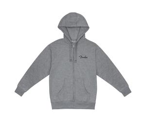 Fender Spaghetti Small Logo Zip Front Hoodie Athletic Gray XXL