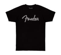 Fender Spaghetti Wavy Checker Logo Tee Black XL