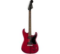 Fender Squier - Paranormal Strat-O-Sonic, Laurel Fingerboard, Black Pickguard, Crimson Red Transparent
