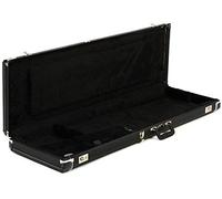 Fender Standard Electric Guitar Hard Case, Black | Hard shell protection, plush foam padding, secure latches, fits Strat & Tele models, ideal for travel & storage, black