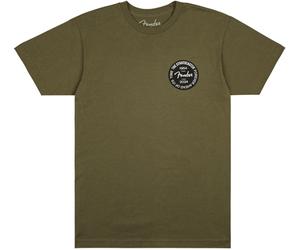 Fender Strat Anniv Badge Tee Olive S