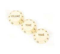 Fender® Strat® Pot Knobs (Volume/Tone/Tone), parchment
