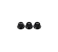 Fender Strat Replacement Pot Knobs Volume & Tone Set, Black | 3x black control knobs, fits Stratocaster guitars, 1x volume & 2x tone, genuine Fender replacement parts, easy upgrade