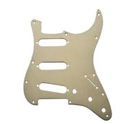 Fender Strat S/S/S Pickguard, 11-Hole, Gold Anodised Aluminium, 1-Ply | Genuine Fender replacement scratchplate, fits Strat S/S/S routes, 11-hole mount, anodised aluminium, electric guitar upgrade