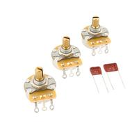 Fender Strat Split Shaft Potentiometer & Capacitor Kit, 3x | Strat wiring upgrade, 3x split shaft pots, capacitor included, volume & tone control, electric guitar parts