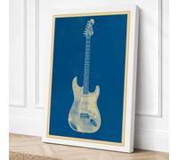Fender Stratocaster Canvas Wall Art Print 36x24 Inch (91 x 61 cm)