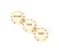 Fender Stratocaster Control Knobs Set of 3 Volume/Tone/Tone (Aged White)