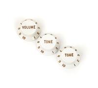 Fender Stratocaster Control Knobs Set of 3 Volume/Tone/Tone (White)