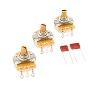 Fender Stratocaster CTS 250K Short Shaft Potentiometer 3 Pack Kit w/ Capacitors
