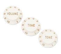 Fender Stratocaster Knobs 1 Volume 2 Tone Parchment