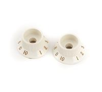 Fender Stratocaster S-1 Switch Control Knobs Pack of 2 no Cap (Parchment White)