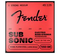 Fender SubSonic 7250-5M Bass Strings Nickel-Plated Steel 5-String Long Scale Gauges .045-.125