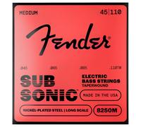 Fender SubSonic 8250M Bass Strings Taperwound Nickel-Plated Steel Long Scale Gauges .045-.110 (4)