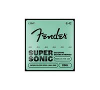 Fender Super 250 Electric Guitar Strings, 9-42 Gauge, Nickel-Plated Steel, High Output and Smooth Feel, Ball End, Dynamic Rock and Blues Tone, 1 Set