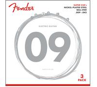 Fender Super 250L NPS Ball End Strings (.009-.042 Gauges) 3-Pack