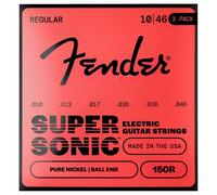 Fender SuperSonic 150R Guitar Strings Pure Nickel Ball End Gauges .010-.046 (3-Pack)