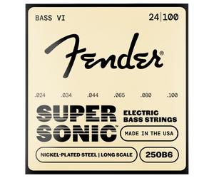 Fender SuperSonic 250B6 Bass VI Strings Nickel-Plated Steel Ball End Gauges .024-.100