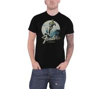 Fender Surfer Distressed Vintage Logo T-Shirt in Black | Size: Small Fender Black S