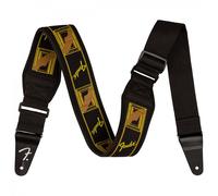 Fender Swell Neoprene, Guitar Accessories, Blk/YLW/BRN Mono, 2.5" Guitar Strap