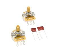 Fender Tele Solid Shaft Potentiometer & Capacitor Kit, 2x | Telecaster wiring upgrade, volume & tone pot replacement, solid shaft pots, capacitor included, genuine Fender parts