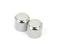 Fender Telecaster/Precision Bass Dome Control Knobs with Screw Set of 2 (Chrome)