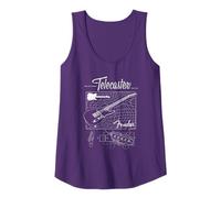 Fender The Original Telecaster Guitar Schematic Poster Tank Top