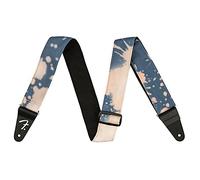 Fender Tie-Dye Acid Wash Canvas Guitar Strap, Faded Navy, 34"-59" | Adjustable 34"-59", wide canvas build, fits acoustic & electric guitar, unique bleach-splattered tie-dye design, unisex