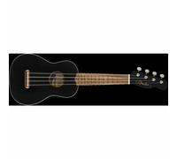 Fender California Coast Venice Soprano Ukulele, Comfortable and Easy to Play "C"-shaped Neck, Includes Complimentary Virtual Lessons, Black Finish