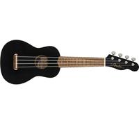 Fender Venice Soprano Ukulele for Beginners, Kids & Adults, Black