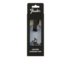 Fender® Vintage Ad Luggage Tag, Motorcycle Rider