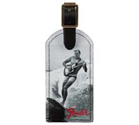 Vintage Surfer Luggage TAG, Black