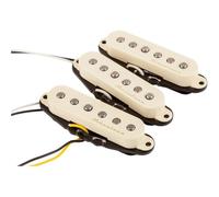 Fender Vintage Noiseless Stratocaster Pickups Set of 3, Aged White | Hum-free single-coil tone, noiseless strat pickup upgrade, vintage Fender sound, set of 3, aged white covers