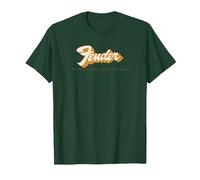 Fender Vintage Style Classic 70's Logo T-Shirt, Men, Dark Green, Large