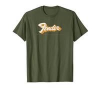 Fender Vintage Style Classic 70's Logo T-Shirt, Men, Olive Green, Medium