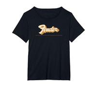 Fender Vintage Style Classic 70's Logo T-Shirt, Women's Plus, Black, 2X