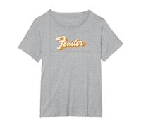 Fender Vintage Style Classic 70's Logo T-Shirt, Women's Plus, Heather Grey, 5X