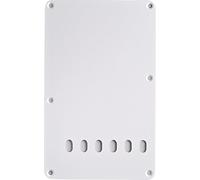 Fender Vintage-Style Strat Backplate White 1-Ply Guitar Part | Authentic Fender replacement tremolo cavity cover, fits vintage-style Strat, 1-ply white, easy fit, genuine Fender parts